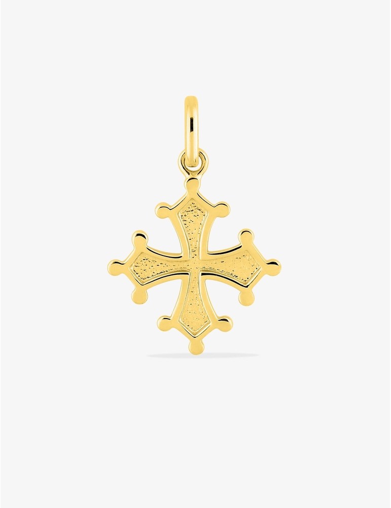 pendentif or jaune croix occitane emblème Toulouse occitanie