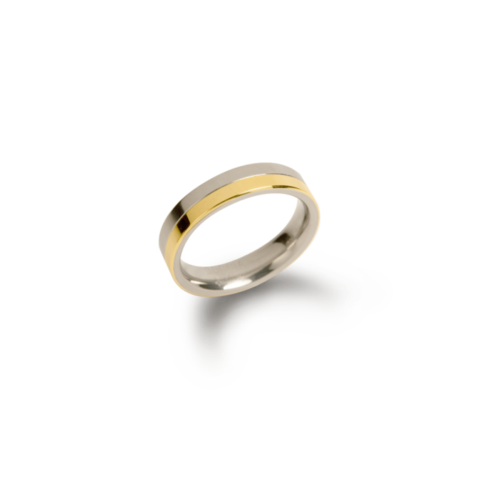 bague bicolore titane REF T0200132