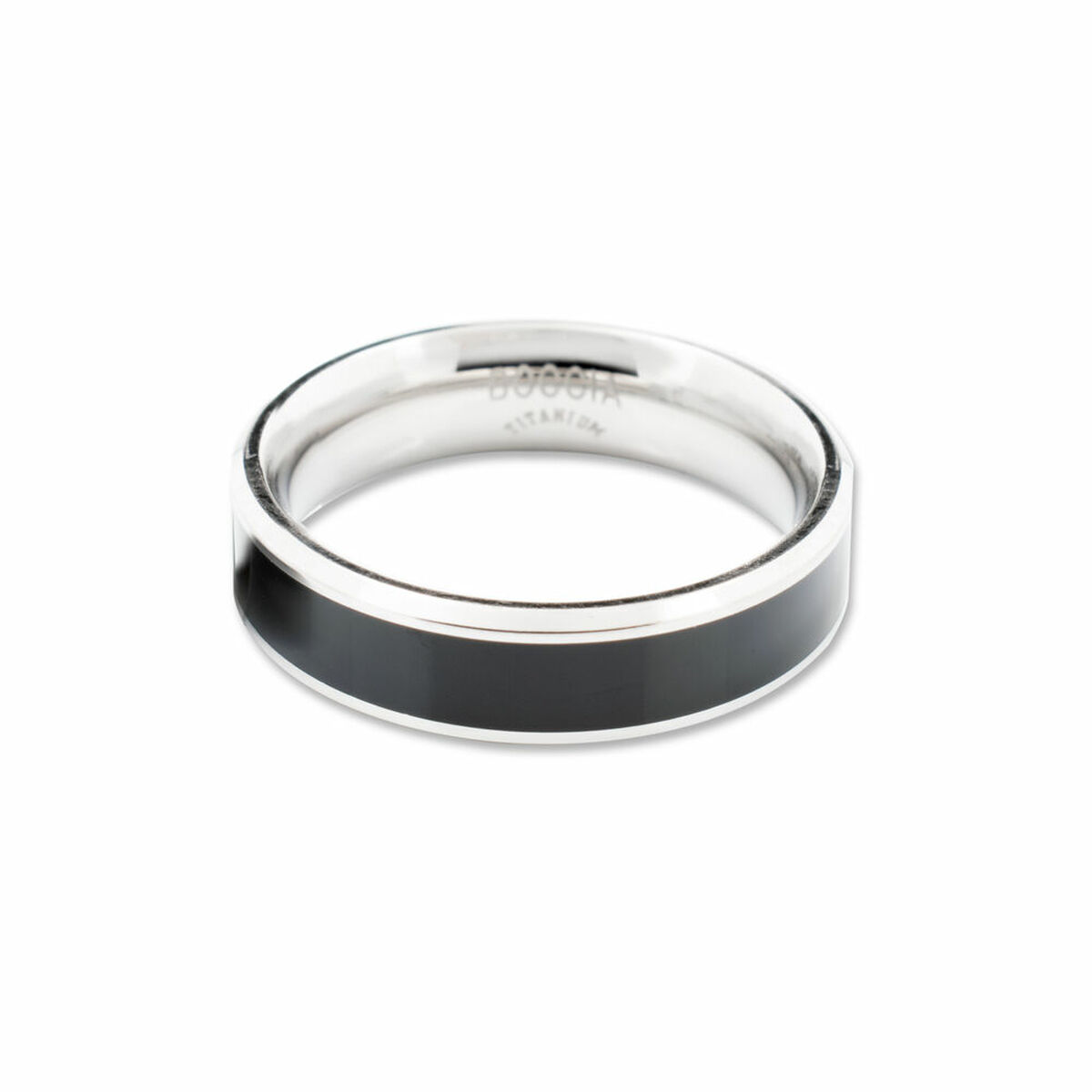 bague titane et noir REF T020047