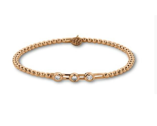 bracelet or et diamants- flexible- diamants coulissants