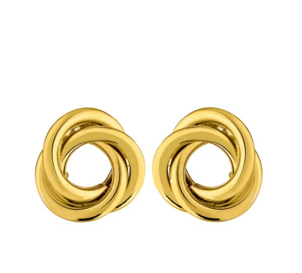 boucles d oreilles or jaune petit noeud ref 5600547