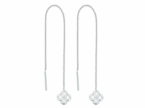 boucles d oreilles en or blanc pendantes