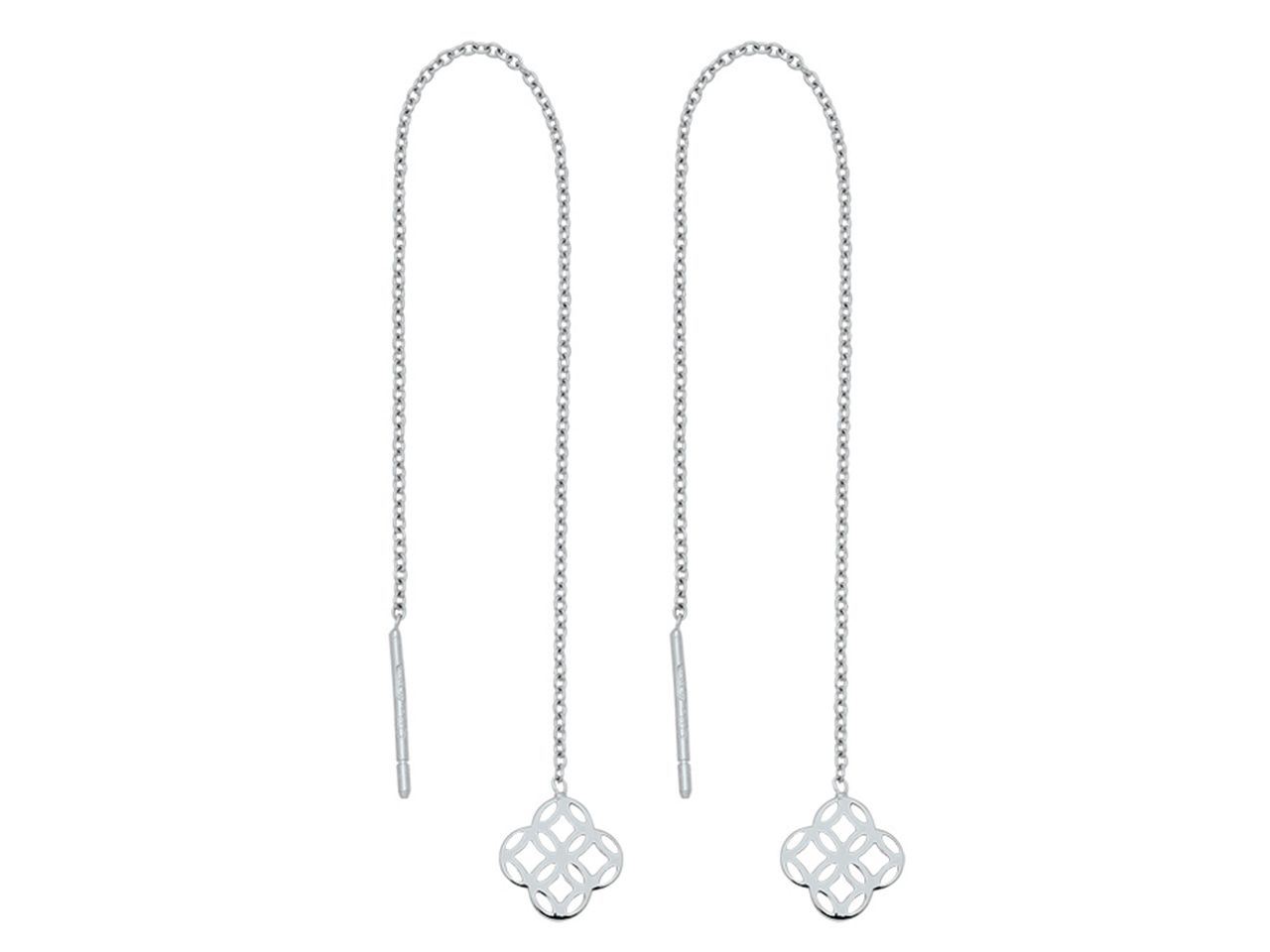 boucles d oreilles en or blanc pendantes