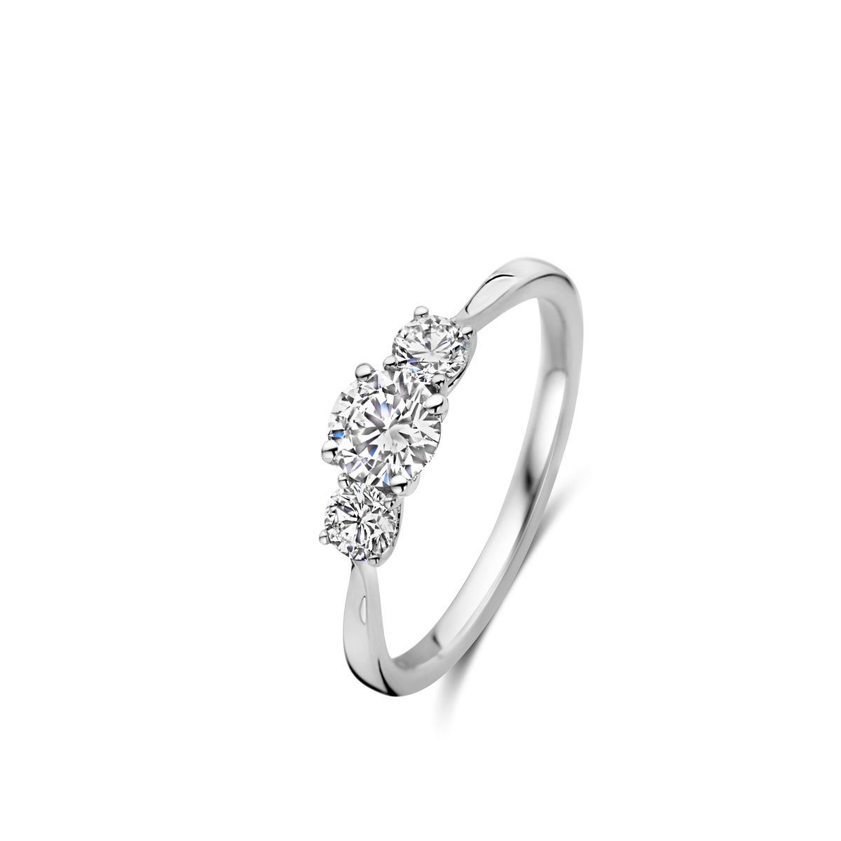 bague trilogy diamants or blanc